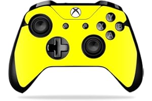 MightySkins Skin Compatible with Microsoft Xbox One X Controller - Solid Yellow | Protective, Durable, and Unique Vinyl Decal