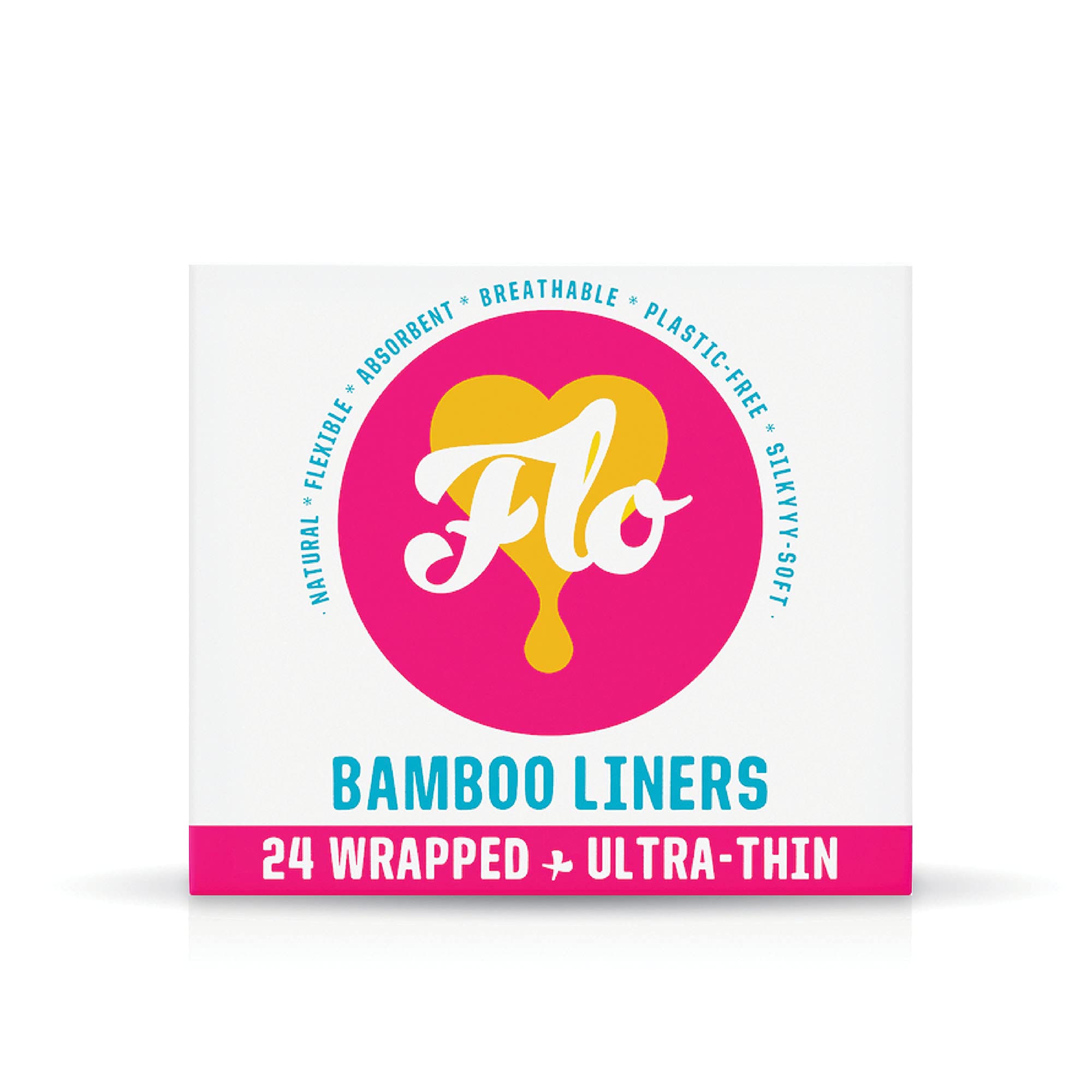 Photo 1 of Flo Bamboo Daily Panty Liners Wrapped + Ultra Thin (24 liners)