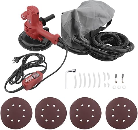 Poncherish Electrique Multifonctionnel Ponceuse De Mur Et De Plafond Pas D Angles Morts Papier De Verre Seche Mur Ponceuse Plafond Meuleuse Rectifieuse Avec Lampe Eu Plug Amazon Fr Bricolage