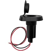 Young Marine Made 2-Pin Stern Light Socket Plug-in Pole Base (Straight Base)