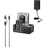 M.2 NVMe &amp; SATA SSD/HDD Hard Drive Docking Station, ICY BOX USB-C 10Gbps NVMe Cloner&amp;Reader, TripleBay Hard Drive cloner for 2.5"/3.5" SSD&amp;HDD Hard Drives, Offline Cloning, Tool-Free (3 Bay)