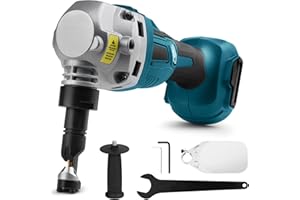 XIIW Cordless Metal Nibbler for Makita 18V Battery, 800W Sheet Steel Cutter with 2200RPM Brushless Motor, 360 Degree Rotating Blades for Cutting Stainless Steel, Aluminium, Plastic (Battery not Included)