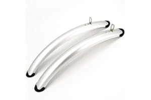 1 Pair Bike Front Rear Fenders Retro Bike 700C Road Bicycle Fender Bicycle Practical Parts Silver DaJiKan (Color : Silver F R 1pair)