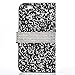 Iphone 6s plus wallet case, 3D Bling Jelly Rhinestone PU Leather Wallet Flip Protective Skin Case with Magnetic Bling Button Closure Perfect Fit for Apple Iphone 6/6s Plus 5.5 inch Black