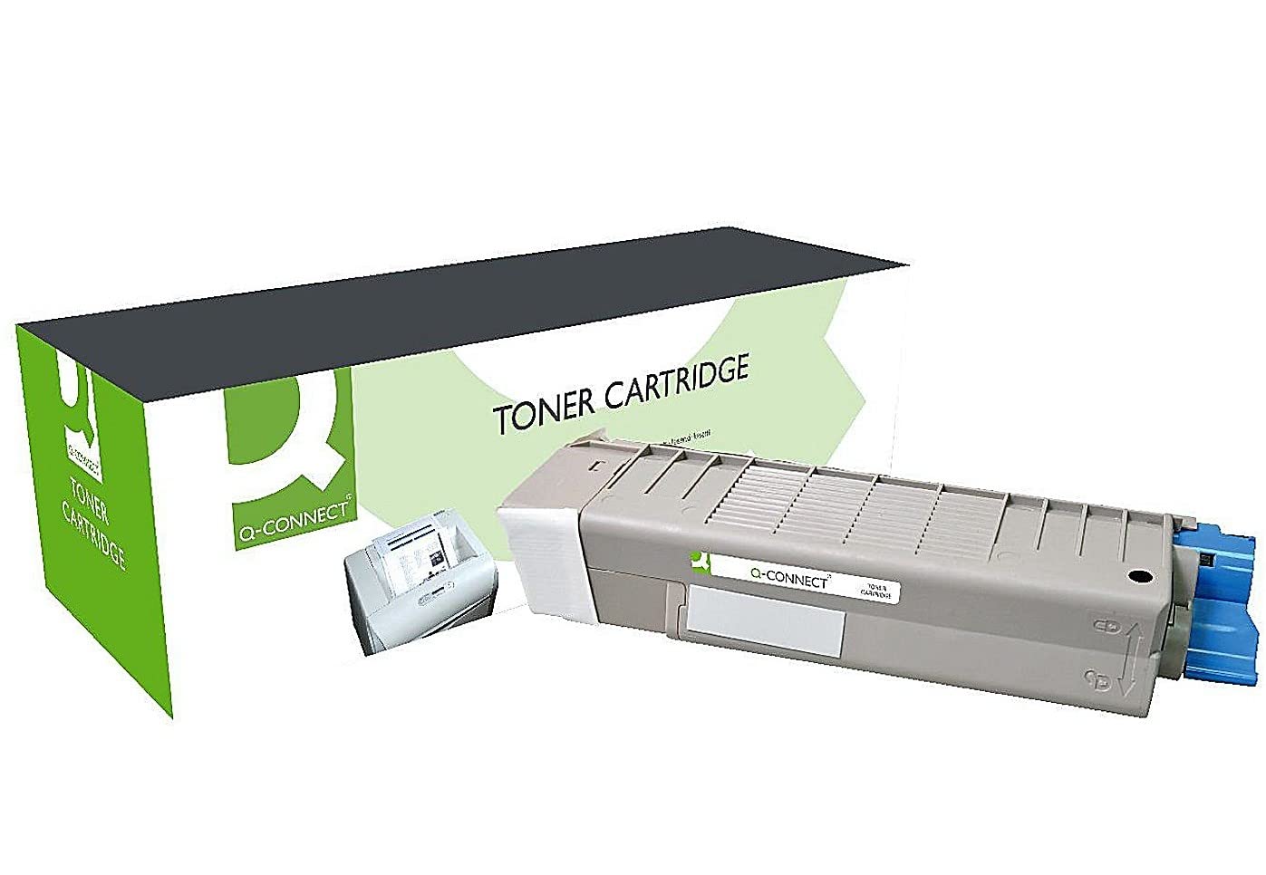 Q-Connect Remanufactured Toner for OKI C510 Toner Cartridge High Yield, Yellow