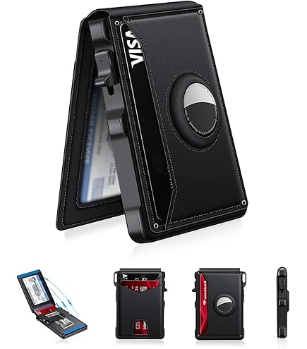 Luxe AirTag Wallet With RFID Blocking - Carbon Fiber (AirTag Not Included)