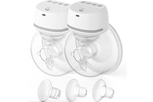 Bellababy Wearable Breast Pumps Hands Free, Low Noise Pain Free, 4 Modes 6 Levels of Suction, Wireless Double Electric Breast
