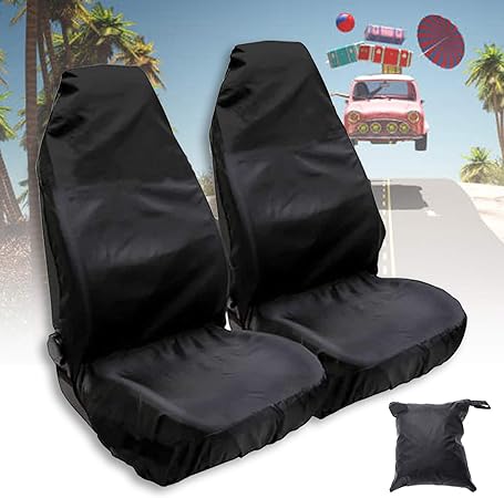 Amazon Co Jp カーシートカバー 車用 前席シートカバー2個 収納袋 前席適用 防水 防塵 汚れ防止 取付簡単 丸洗いok 自動車 運転席 助手席 車 シートカバーバケットタイプ 普通車 ブラック ホーム キッチン