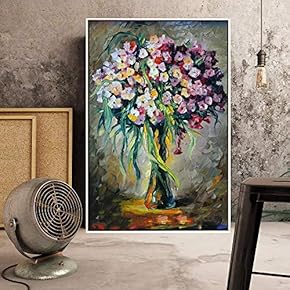 Floating Framed Canvas Wall Art for Living Room, Bedroom Bouquet Canvas Prints for Home Decoration Ready to Hang - 16x24 inches