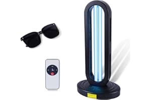 Dailytop Home Disinfection Device, UV Light Sanitizer for Dust Mites,UVC Light for Room,Ultraviolet Light with 3- Speed Timing and Remote Control,38W UV Lamp for Home