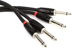 Roland Black Series Interconnect Cable, Dual 1/4-Inch to 1/4-Inch, 10-Feet
