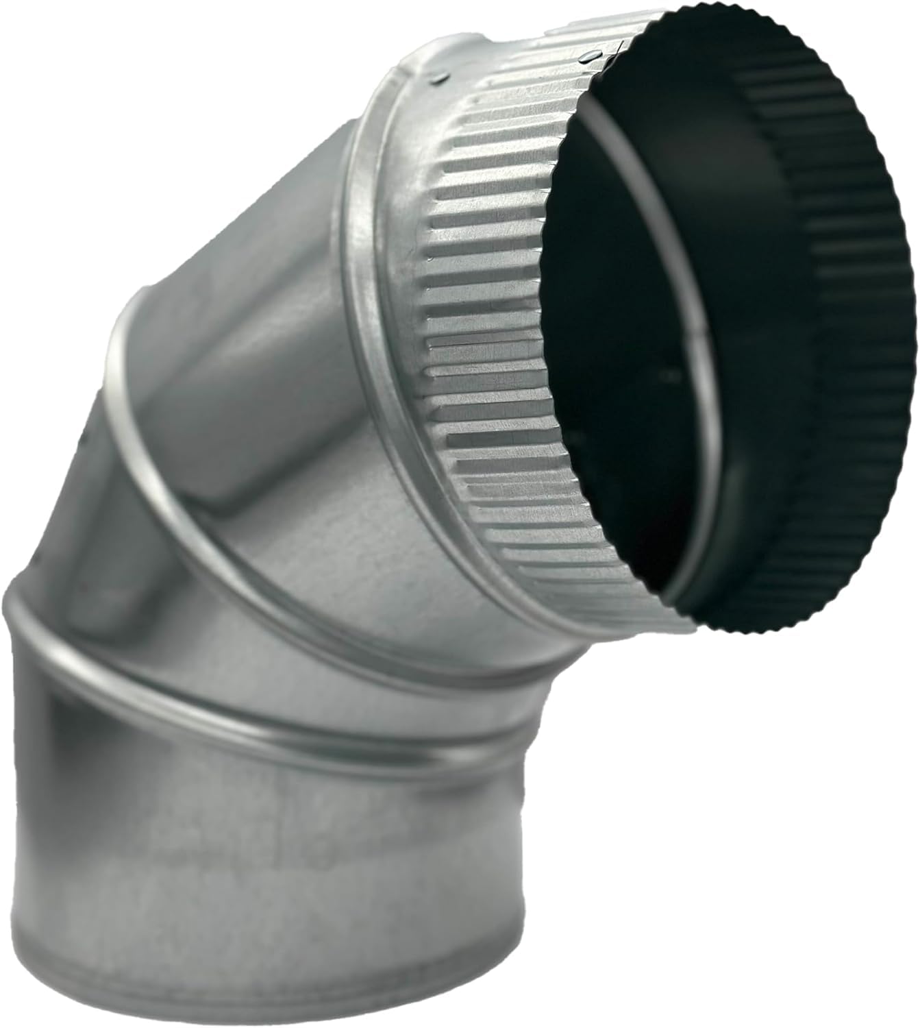 Photo 1 of Mitchell Metal 4" Adjustable Duct Elbow 90 Degree HVAC - Galvanized Sheet Metal 26-Gauge Duct Connector - Ideal for Round Tube Air Ventilation & Vent Pipe Ductwork (4 Inch)