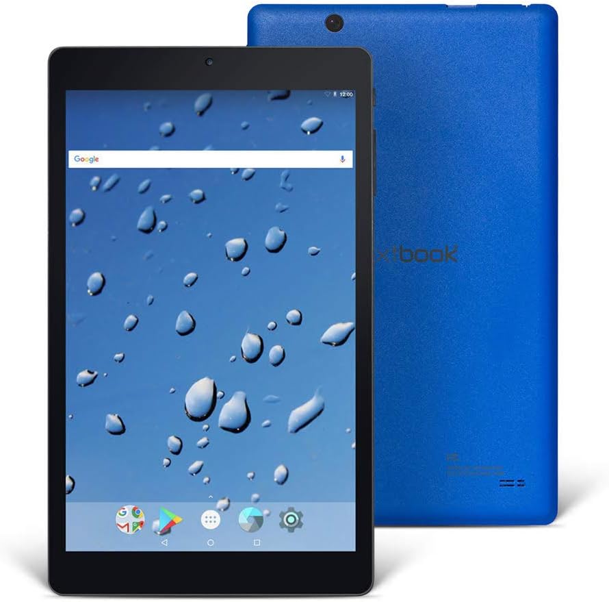 Nextbook Ares 8A, 8'' Android Tablet, 1280 x 800 HD Display Touch Screen, Quad-Core Processor, 2GB/16GB, Black/Blue, Wi-Fi Tablet, M882AAP