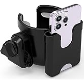 Stroller Cup Holder with Phone Holder, Bottle Holder for Wheelchair, Walker, Bike, Stroller Accessories for Uppababy, Nuna, D