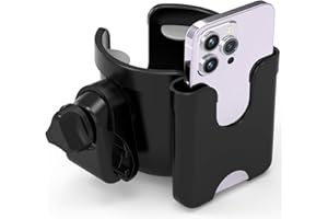 Stroller Cup Holder with Phone Holder, Bottle Holder for Wheelchair, Walker, Bike, Stroller Accessories for Uppababy, Nuna, D