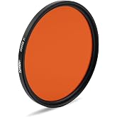 Tiffen 49mm #21 Orange Filter for Black &amp; White Photography | 49mm #21 glass filter with dark orange tint and single coating for contrast, landscapes and telephotography