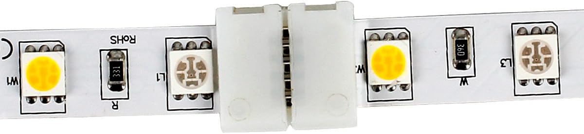 RGBW Clips SUPERNIGHT 12pcs 5 Pin RGBW Led Strip Connector 10mm Wide LED Strip to Strip Connector Gapless Solderless for SMD 5050 RGBW RGBWW LED Strip Ribbon Lights - Image 5