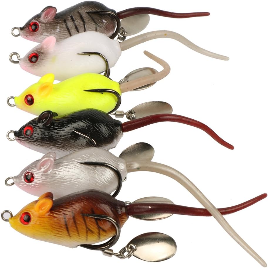 5pcs Soft Plastic Frog w/ Double Hooks Top Water Fishing Tackle Lures
