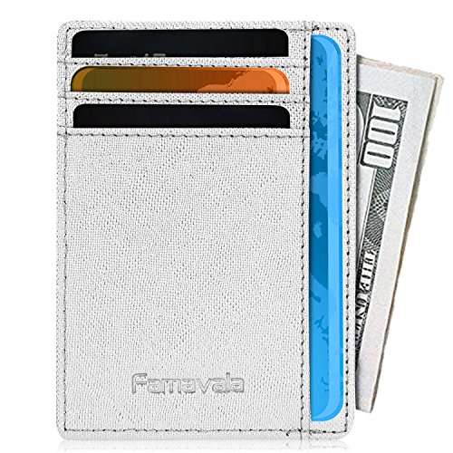 Famavala minimalist genuine leather front pocket wallet…