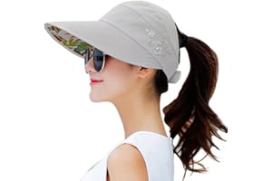HINDAWI Sun Hats for Women Wide Brim Sun Hat UV Protection Caps Floppy Beach Packable Visor