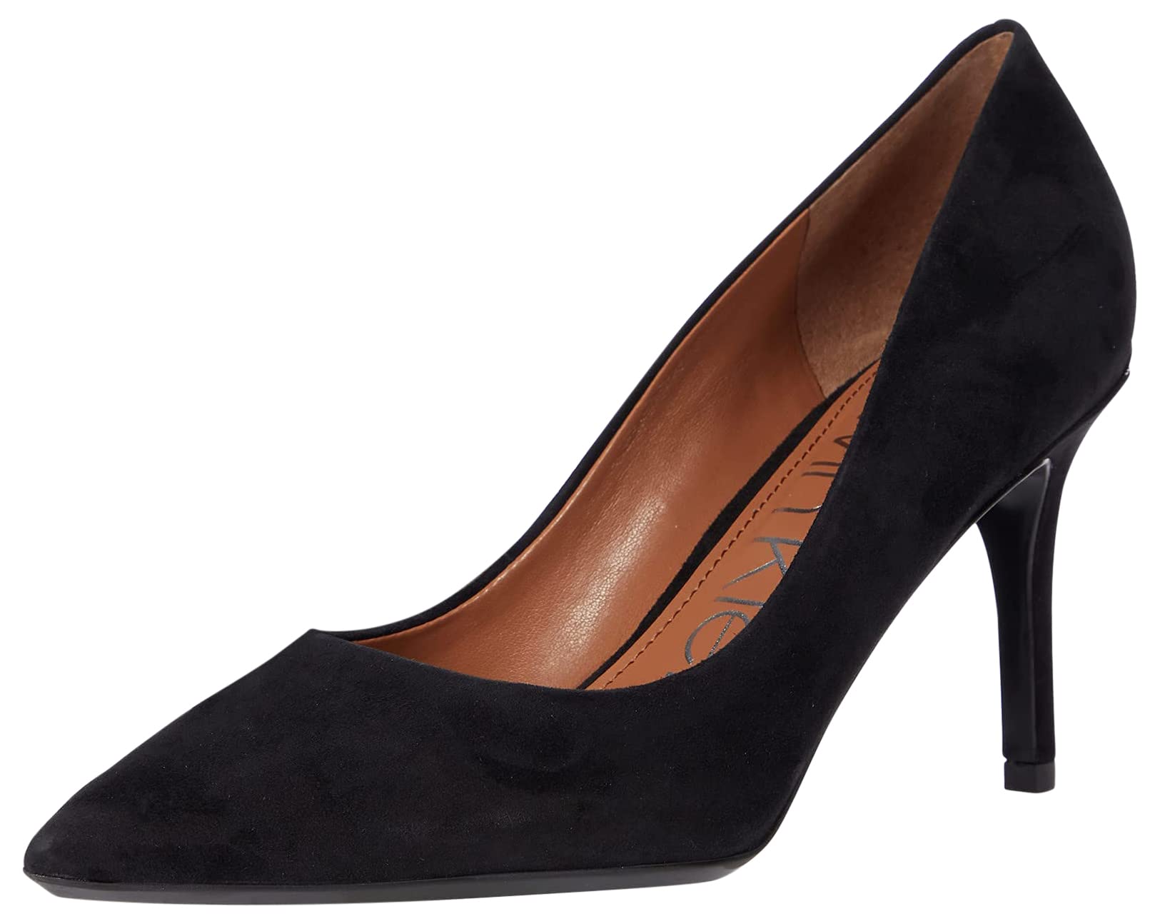 Calvin Klein Women’s Gayle Pump, Black Suede, 6