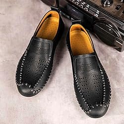 Men's Breathable Perforated Loafers Hand-Stitched