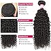CYNOSURE Curly Human Hair Bundles with Closure 12A Brazilian Kinky Curly 3 Bundles with Closure 3 Bundles Natural Black Color 16 18 20+14inch Free Part Closure
