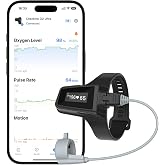 Wellue Wrist Pulse Oximeter| 100-Hour Endurance Blood Oxygen Monitor with Audible Reminder, Rechargeble Checkme O2 Ultra for Tracking SpO2 and Pulse Rate, Comes with Free PC Software &amp; APP