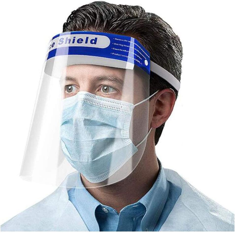 Safety Face Shield Reusable Eye Protection Adjustable Full Face Transparent Breathable Visor Windproof Dustproof Hat Shield