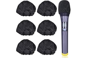 Pidwaok 120-Pack Disposable Microphone Covers - Universal Fit Microphone Windscreen & Spit Guard, Hygiene Protection for Kara