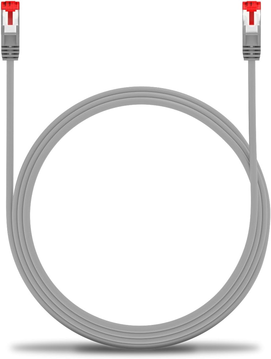 deleyCON 10x 1m (3.28 ft.) CAT6 Patch Cable S/FTP PIMF Shield CAT-6 RJ45 Network Cable Ethernet Cable LAN DSL Switch Router Modem - Grey - Image 5