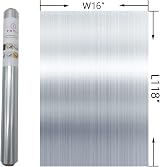 TOTIO 16x118 Inch Self-Adhesive Silver Wallpaper, Waterproof & Oil Proof view 7