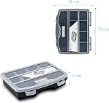 Navaris Plastic Storage Box - Stackable Organizer with Adjustable Dividers view 4