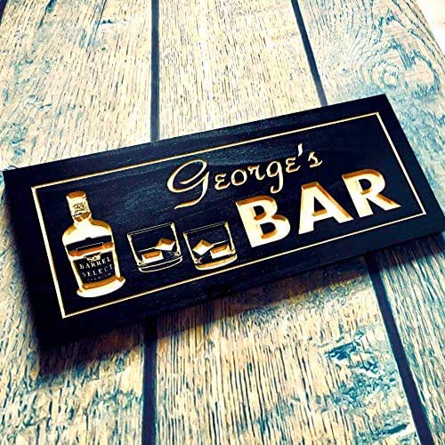 Personalized Man Cave sign Bar Sign Custom Wooden Cabin