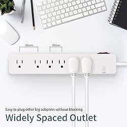 EXTRASTAR 6-Outlets Surge Protector, Flat Plug
