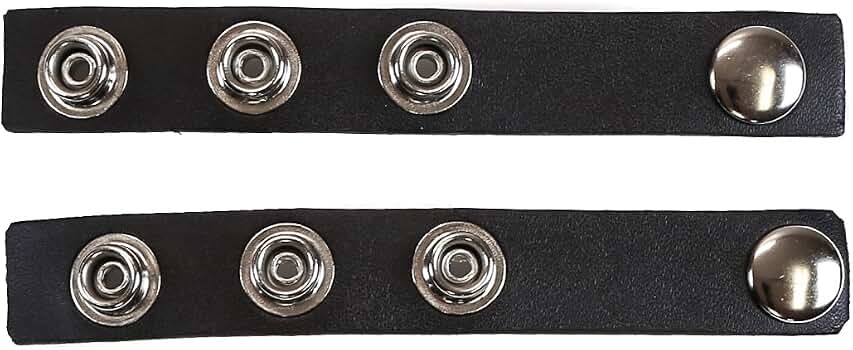 2 Pcs Snap Extender Leather Choker 