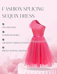 DRESSTELLS Womens Sequin Cocktail Party Dress