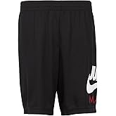 Nike Boy`s Air Jordan Jumpman Classics Shorts, Black/White/Maroon, XL