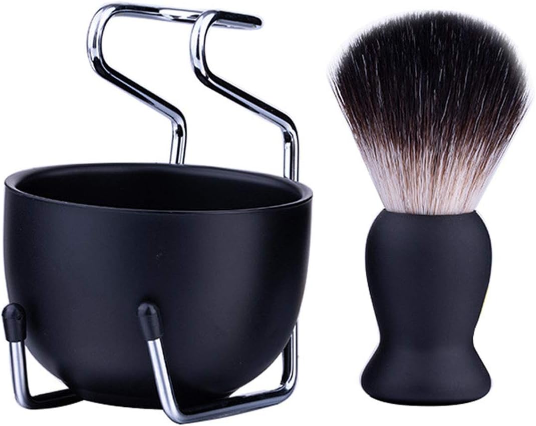 CCbeauty Shaving Brush Kit for Men 3-in-1 Shaving Brush and Bowl Set, Stainless Steel Shaving Stand and Soap Bowl - Image 3