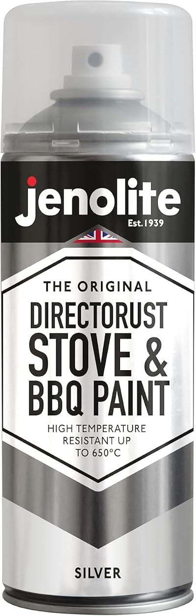 Jenolite Directorust 400ml BBQ and Stove Spray Paint Silver 650°C