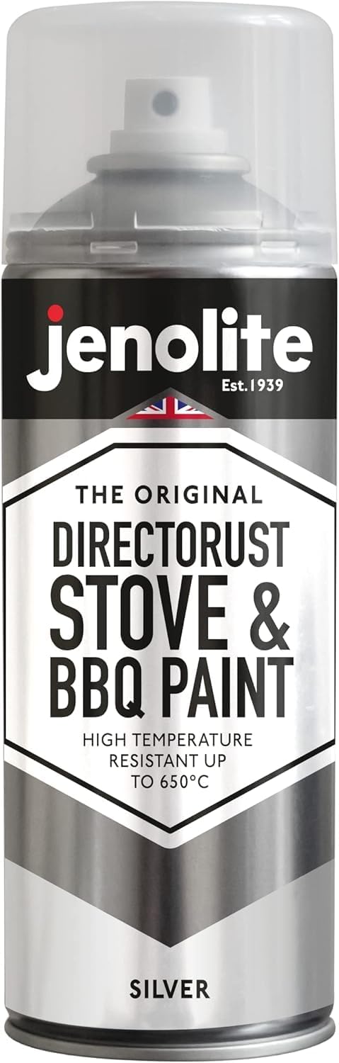 Jenolite Directorust 400ml BBQ and Stove Spray Paint Silver 650°C