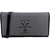 Myra Bag Western Crossbody Wallet Purse for Women - Officially Licensed Yellowstone Clutch with Crossbody Strap - Ash