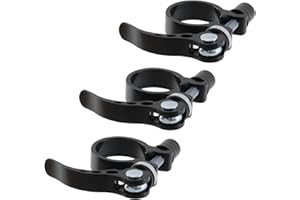 T Tulead Seat Post Clamp 28.6mm Bike Seat Clamp Fixed Gear Bicycle Seat Clips Quick Release for 1-Inch Seat Tube Pack of 3