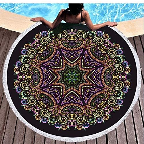 zhfq Beach Towel Round Beach Towel Yoga Mat Outdoor Travel Picnic Mat Adult Yoga Mat Home Decor 150X150Cm