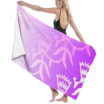 Amazon Co Jp Makayla Riley ラップタオル 白 アニメキャラクター 紫