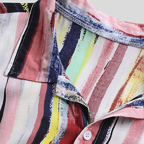 4 Colorful+Striped+Cotton+Casual+Pocket