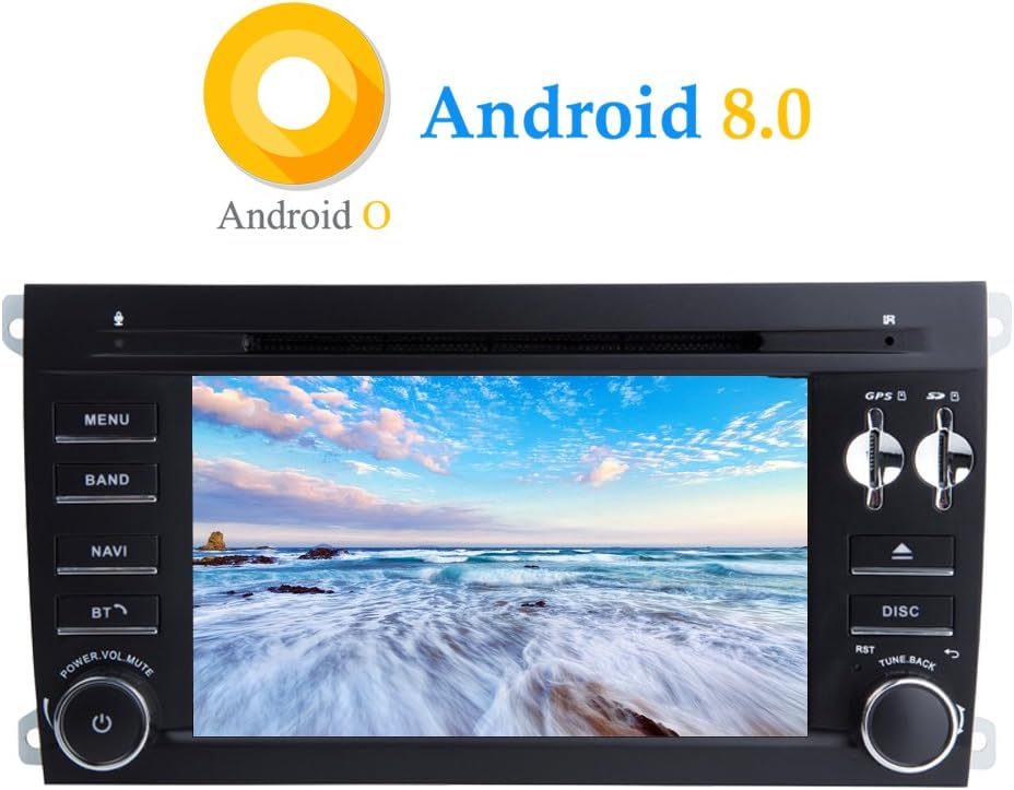 XISEDOAndroid 8.0 In-Dash 7" Car Stereo Autoradio 2 Din 8-Core RAM 4G ROM 32G Head Unit Car Radio Sat Nav Car GPS Navigation with DVD Player for Porsche Cayenne (2003-2010) (Car Radio)