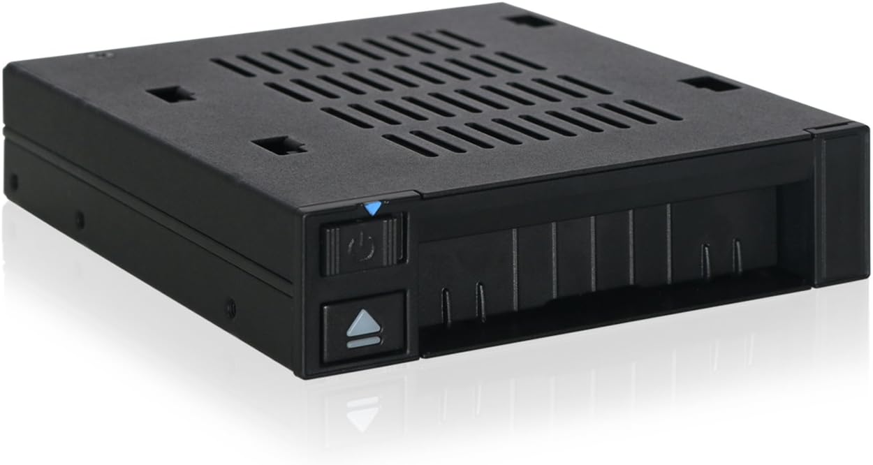 ICY DOCK MB521SP-B Hot Swap HDD/SSD Mobile Rack, Aluminium, Black, 1x 2,5" SATA/SAS (Auswurf)