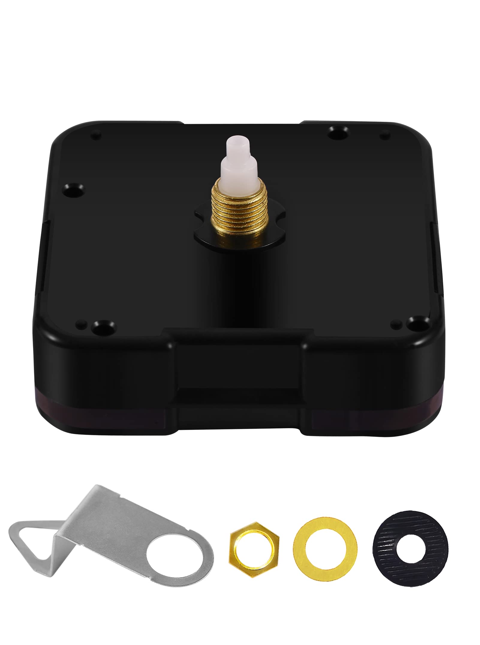 WinTaim 12888 Super Silent Sweep Clock Mechanism Movement, Quartz Wall Clock Motor Replacement Parts, 5/32 Inch Maximum Dial Thickness, Total Shaft Length: 9/16 inch, (WT-12888 Series, No Hands)