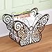 Collections Etc Antique Scroll Butterfly Metal Magazine Holder with Bronze Finish - Organizer for Any Room in Home, Bronze